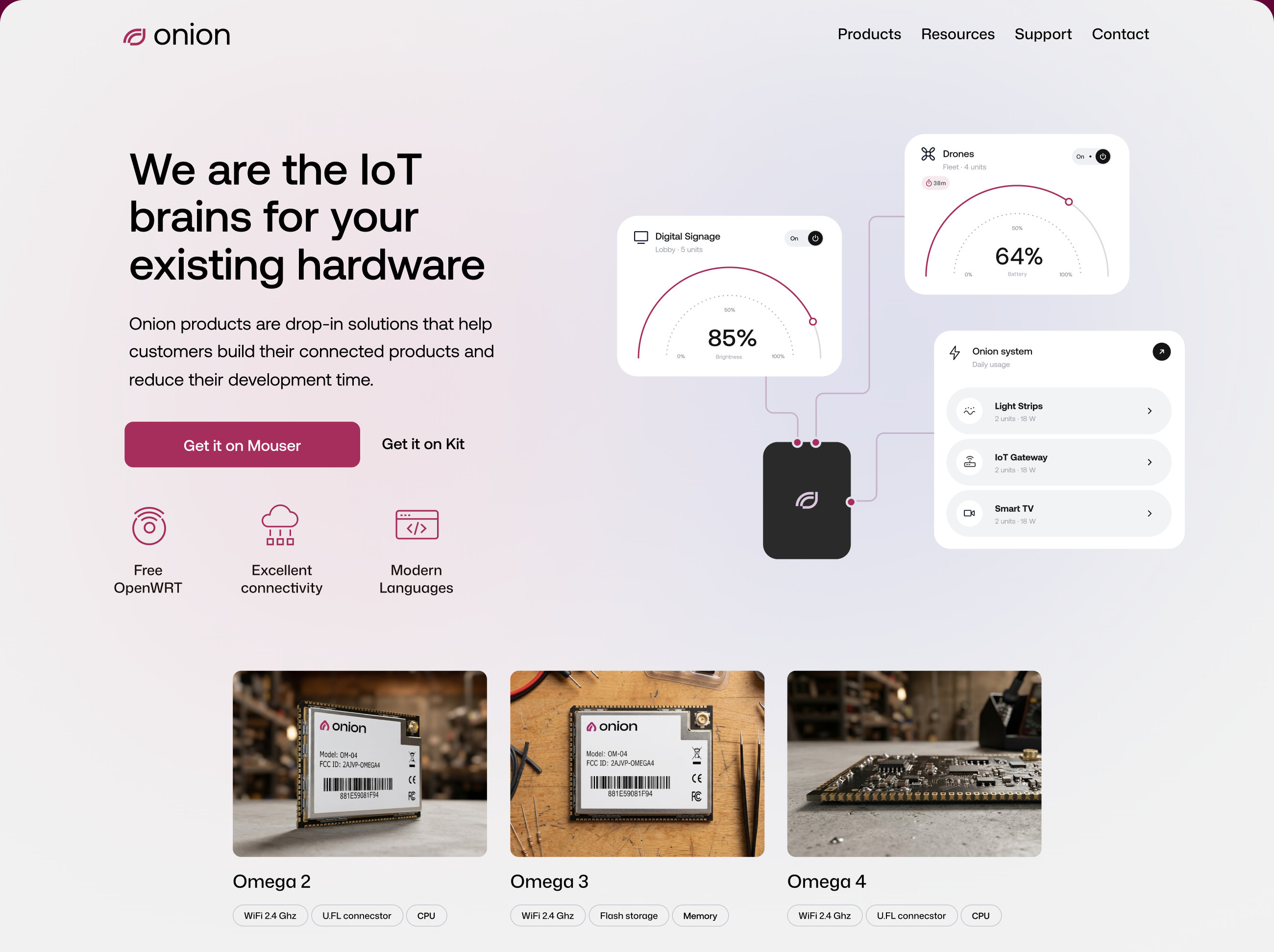 Onion — app screens